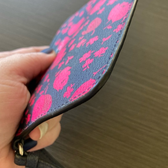 Coach Black and Pink Floral Wristlet - Picture 7 of 11